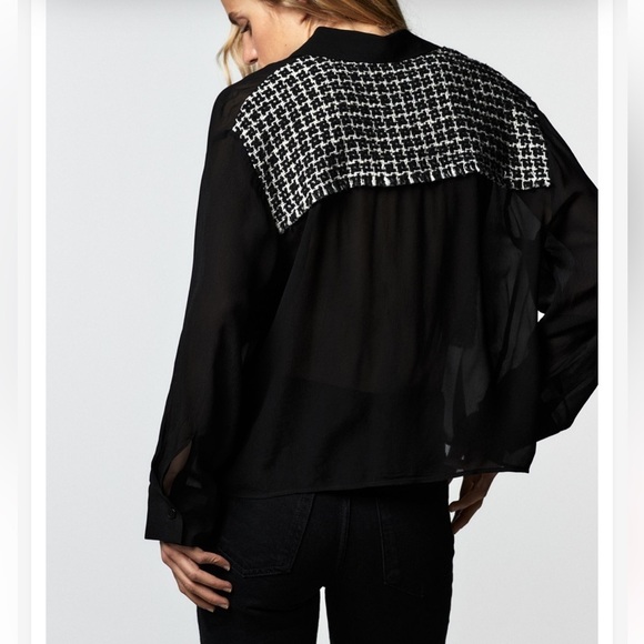 Zara Black and White Blouse - Picture 10 of 10